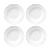 Porcelain Saturn dia.9" h:1.5" 8 oz. Round White Porcelain Bowl (Set of 4)